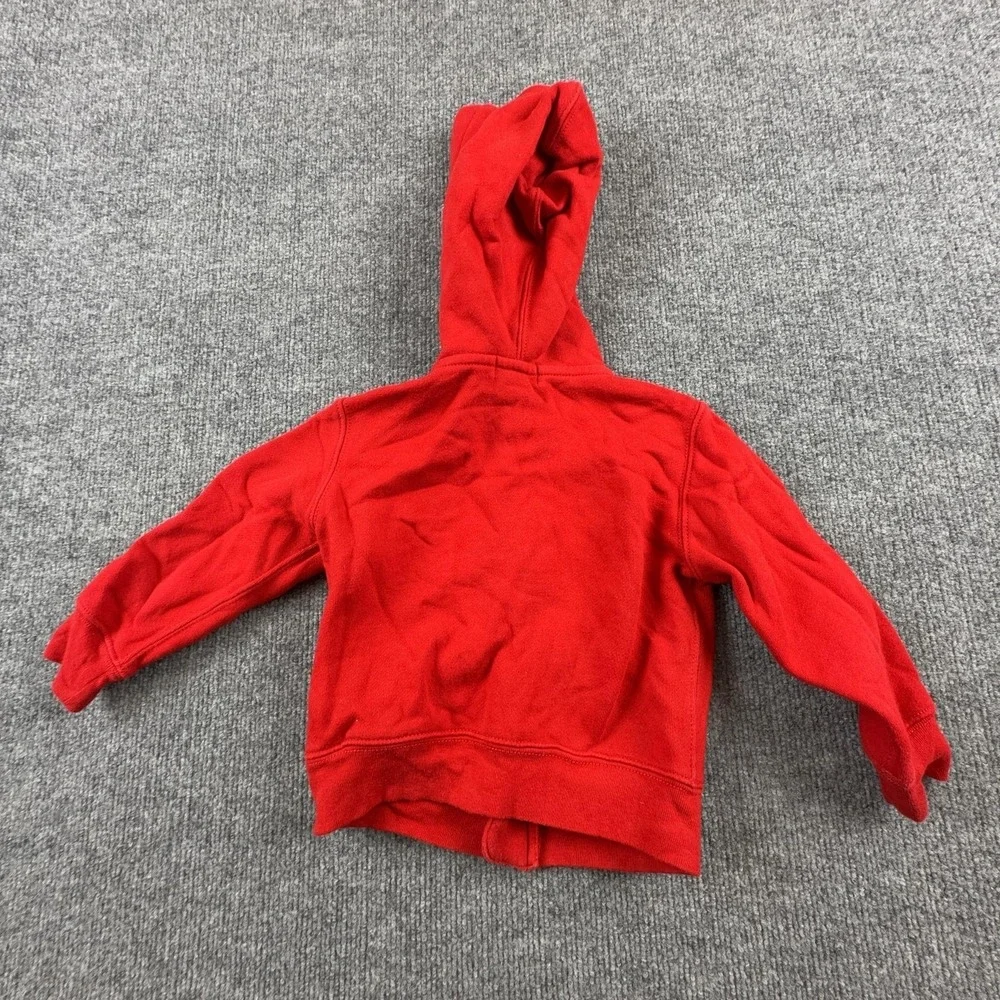 Polo Ralph Lauren Hoodie Sweatshirt Unisex Kids 2T Red Fleece Full Zip Pony Logo